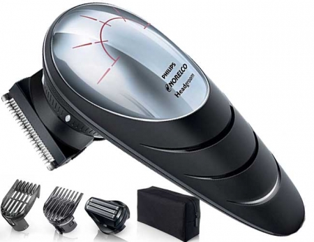Philips Norelco QC5580/40 electric hair clipper features an unique 180° rotating head and a fully washable body